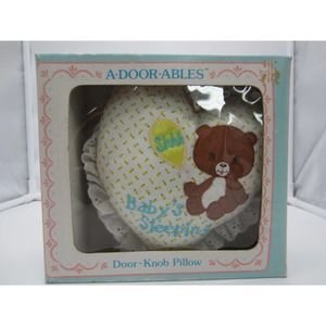 Vintage Russ Berrie A Door Ables Door Knob Pillow Shh Baby Sleeping NIB